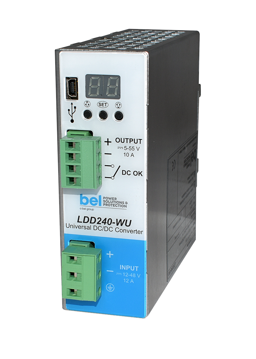 DIN Rail DC-DC Converter Ideally Suited for Flexible, Compact, and High-Reliability Applications
